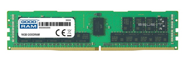 RAM-geheugen 1x 16GB GoodRAM ECC UNBUFFERED DDR4 2Rx8 2133MHz PC4-17000 UDIMM | W-MEM2133E4D816G