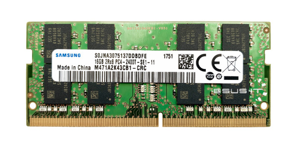 RAM-geheugen 1x 16GB Samsung SO-DIMM DDR4 2400MHz PC4-19200 | M471A2K43CB1-CRC