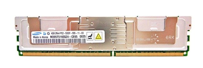 RAM-geheugen 1x 4GB Samsung ECC FULLY BUFFERED DDR2 667MHz PC2-5300 FBDIMM | M395T5160QZ4-CE65