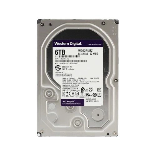 Harde schijf Western Digital PURPLE 3.5'' HDD 6000GB 5640RPM SATA 6Gb/s 128MB | WD62PURZ