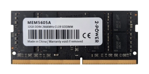 RAM-geheugen 1x 32GB 2-POWER SO-DIMM DDR4 2666MHz PC4-21300 | MEM5605A