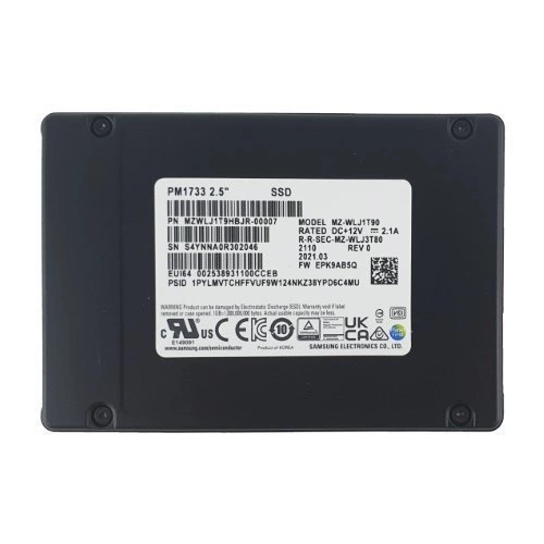 SSD-schijf Samsung PM1733 7680GB U.2 NVMe PCIe | MZWLJ7T6HALA
