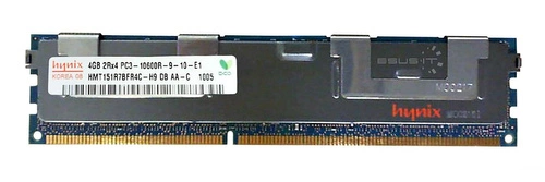 RAM-geheugen 1x 4GB Hynix ECC REGISTERED DDR3 1333MHz PC3-10600 RDIMM | HMT151R7BFR4C-H9