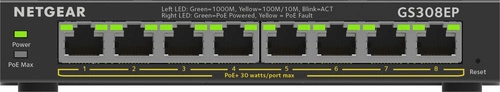 Schakelaar Netgear GS308EP-100PES 8x 1Gb 62 W PoE+