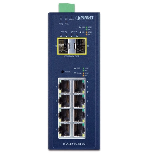 Schakelaar Planet IGS-4215-8T2S 8x 1Gb 2x SFP