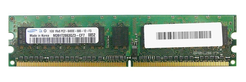 RAM-geheugen 1x 1GB Samsung ECC UNBUFFERED DDR2 800MHz PC2-6400 UDIMM | M391T2863QZ3-CF7