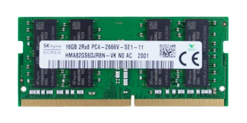 RAM-geheugen 1x 16GB Hynix SO-DIMM DDR4 2666MHz PC4-21300 | HMA82GS6DJR8N-VK
