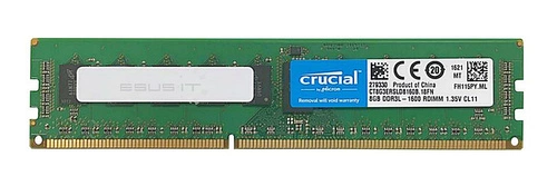 RAM-geheugen 1x 8GB Crucial ECC REGISTERED DDR3 1600MHz PC3-12800 RDIMM | CT8G3ERSLD8160B.18FN