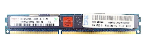 RAM-geheugen 1x 8GB Hynix ECC REGISTERED DDR3 1333MHz PC3-10600 RDIMM | HMT41GV7BMR4C-H9