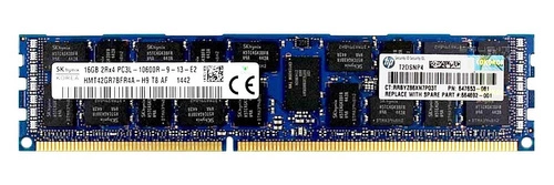 RAM-geheugen 1x 16GB Hynix ECC REGISTERED DDR3 1333MHz PC3-10600 RDIMM | HMT42GR7BFR4A-H9