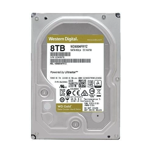 Harde schijf Western Digital GOLD 3.5'' HDD 8000GB 7200RPM SATA 6Gb/s 256MB | WD8004FRYZ