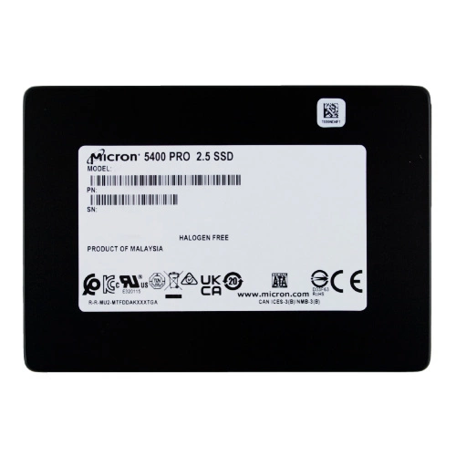 SSD-schijf Micron 5400 PRO 3.84TB 2.5'' SATA 6Gb/s TLC 3D-NAND | MTFDDAK3T8TGA-1BC1ZABYYR