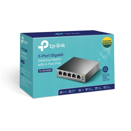 Schakelaar TP-LINK TL-SG1005P 5x 1Gb 65 W PoE+