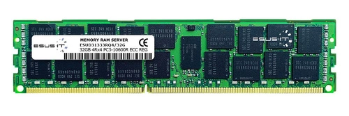 RAM-geheugen 1x 32GB ESUS IT ECC REGISTERED DDR3 4Rx4 1333MHz PC3-10600 RDIMM | ESUD31333RQ4/32G