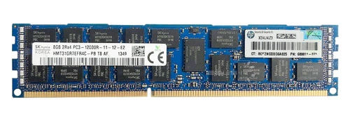 RAM-geheugen 1x 8GB Hynix ECC REGISTERED DDR3 2Rx4 1600MHz PC3-12800 RDIMM | HMT31GR7EFR4C-PB