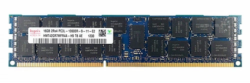 RAM-geheugen 1x 16GB Hynix ECC REGISTERED DDR3 2Rx4 1333MHz PC3-10600 RDIMM | HMT42GR7MFR4A-H9