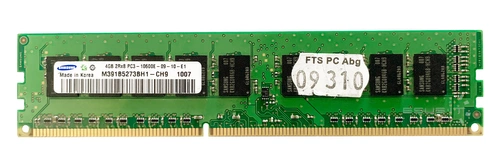 RAM-geheugen 1x 4GB Samsung ECC UNBUFFERED DDR3 2Rx8 1333MHz PC3-10600 UDIMM | M391B5273BH1-CH9