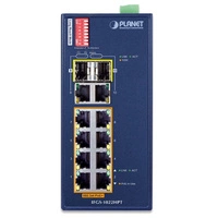 Schakelaar Planet IFGS-1022HPT 8x 100Mb 2x RJ-45/SFP 240 W PoE+