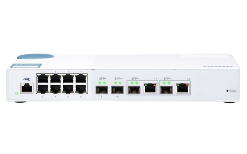 Schakelaar QNAP QSW-M408-2C 8x 1Gb 2x SFP+ 2x RJ-45/SFP+