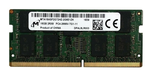 RAM-geheugen 1x 16GB Micron SO-DIMM DDR4 2666MHz PC4-21300 | MTA18ASF2G72HZ-2G6