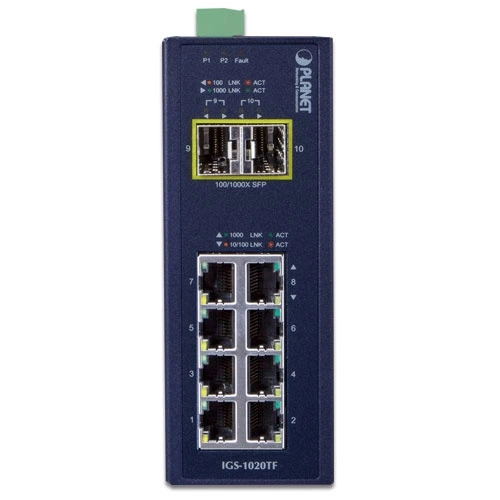 Schakelaar Planet IGS-1020TF 8x 1Gb 2x SFP