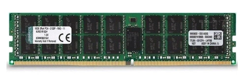 RAM-geheugen 1x 16GB Kingston ECC REGISTERED DDR4 2133MHz PC4-17000 RDIMM | KVR21R15D4/16