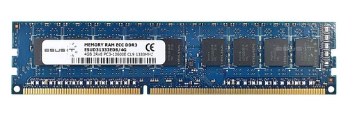 RAM-geheugen 1x 4GB ESUS IT ECC UNBUFFERED DDR3 2Rx8 1333MHz PC3-10600 UDIMM | ESUD31333ED8/4G
