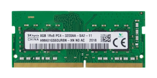 RAM-geheugen 1x 8GB Hynix SO-DIMM DDR4 3200MHz PC4-25600 | HMA81GS6DJR8N-XN