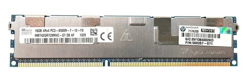 RAM-geheugen 1x 16GB Hynix ECC REGISTERED DDR3 1066MHz PC3-8500 RDIMM | HMT42GR7CMR4C-G7