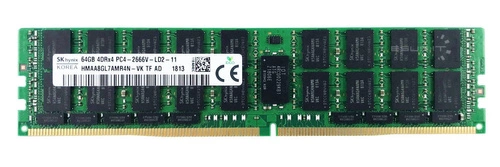RAM-geheugen 1x 64GB Hynix ECC LOAD REDUCED DDR4 4Rx4 2666MHz PC4-21300 LRDIMM | HMAA8GL7AMR4N-VK