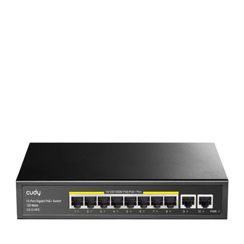 Schakelaar Cudy GS1010PE 10x 1Gb 120 W PoE+