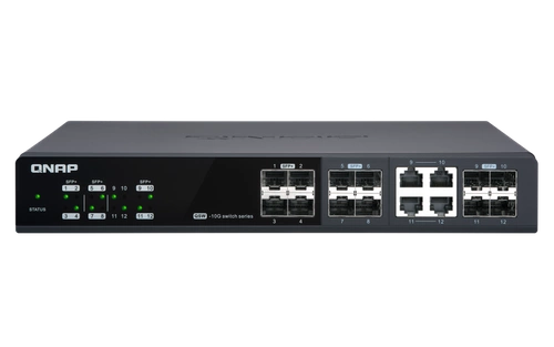 Schakelaar QNAP QSW-M1204-4C 1x 1Gb 8x SFP+ 4x RJ-45/SFP+