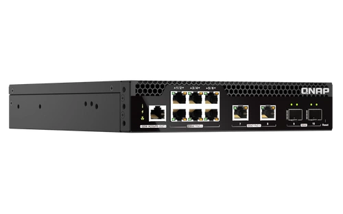 Schakelaar QNAP QSW-M2106PR-2S2T 6x 2.5Gb | 2x 10Gb 2x SFP+ 310 W PoE+/PoE++