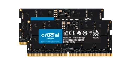 RAM-geheugen 32GB kit (2x 16GB) Crucial SO-DIMM DDR5 4800MHz PC5-38400 | CT2K16G48C40S5