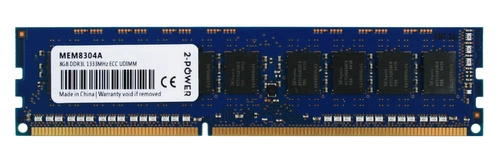 RAM-geheugen 1x 8GB 2-POWER ECC UNBUFFERED DDR3 2Rx8 1333MHz PC3-10600 UDIMM | MEM8304A