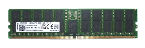 RAM-geheugen 1x 64GB Kingston ECC REGISTERED DDR5 2Rx4 5600MHz PC5-44800 RDIMM | K58F8N-MID-IIMI4