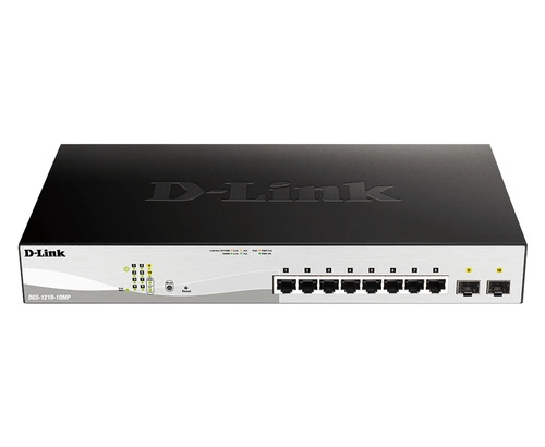 Schakelaar D-Link DGS-1210-10MP/E 8x 1Gb 2x SFP 130 W PoE+