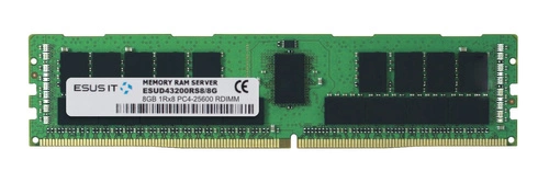 RAM-geheugen 1x 8GB ESUS IT ECC REGISTERED DDR4 1Rx8 3200MHz PC4-25600 RDIMM | ESUD43200RS8/8G