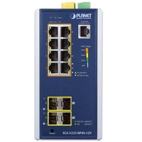 Schakelaar Planet IGS-5225-8P4S-12V 8x 1Gb 4x SFP 240 W PoE+