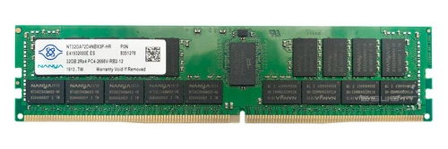 RAM-geheugen 1x 32GB Nanya ECC REGISTERED DDR4 2Rx4 2666MHz PC4-21300 RDIMM | NT32GA72D4NBX3P-HR