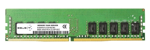RAM-geheugen 1x 8GB ESUS IT ECC UNBUFFERED DDR4 1Rx8 2133MHz PC4-17000 UDIMM | ESUD42133ES8/8G