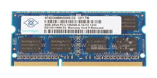 RAM-geheugen 1x 4GB Nanya SO-DIMM DDR3 1333MHz PC3-10600 | NT4GC64B8HG0NS-CG