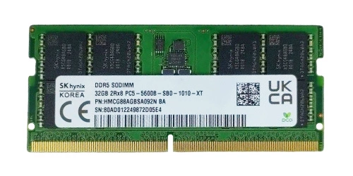 RAM-geheugen 1x 8GB Hynix SO-DIMM DDR5 5600MHz PC5-44800 | HMCG66AGBSA092N