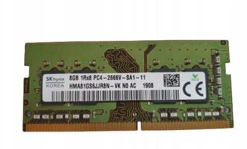 RAM-geheugen 1x 8GB Hynix DDR4 1Rx8 2666MHz PC4-21300 SO-DIMM  | HMA81GS6JJR8N-VK