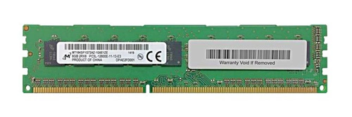 RAM-geheugen 1x 8GB Micron ECC UNBUFFERED DDR3 1600MHz PC3-12800 UDIMM | MT18KSF1G72AZ-1G6