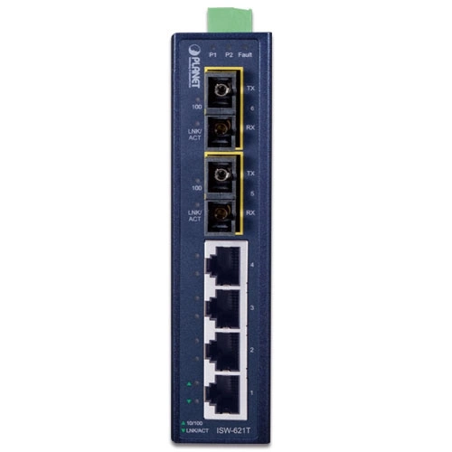 Schakelaar Planet ISW-621 4x 100Mb 2x 100Mbps SFP