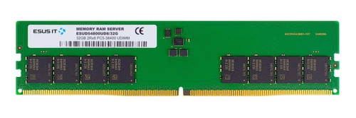 RAM-geheugen 1x 32 GB ESUS IT NON-ECC UNBUFFERED DDR5 4800MHz PC5-38400 UDIMM | ESUD54800UD8/32G