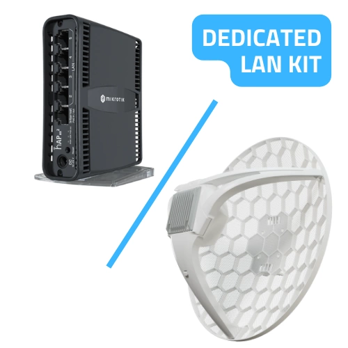 Speciale Mikrotik-kit voor het bouwen van een LAN op een externe locatie