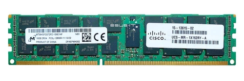 RAM-geheugen 1x 16GB Micron ECC REGISTERED DDR3 2Rx4 1600MHz PC3-12800 RDIMM | MT36KSF2G72PZ-1G6