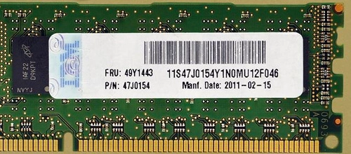 RAM-geheugen 1x 2GB IBM ThinkServer & System X DDR3 1333MHz ECC REGISTERED | 49Y1443